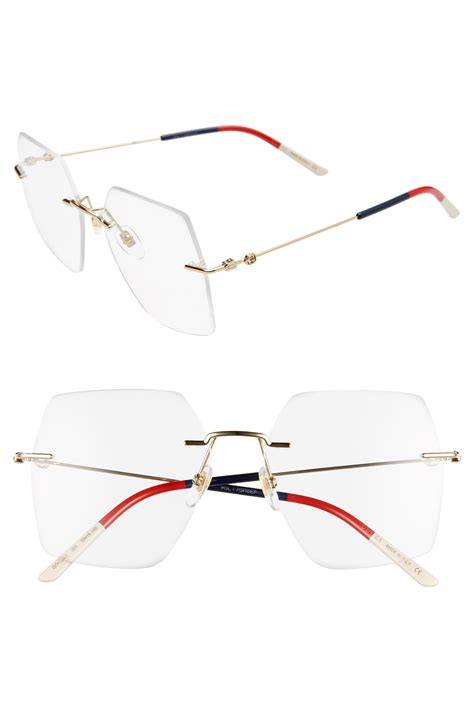 gucci rimless glasses.